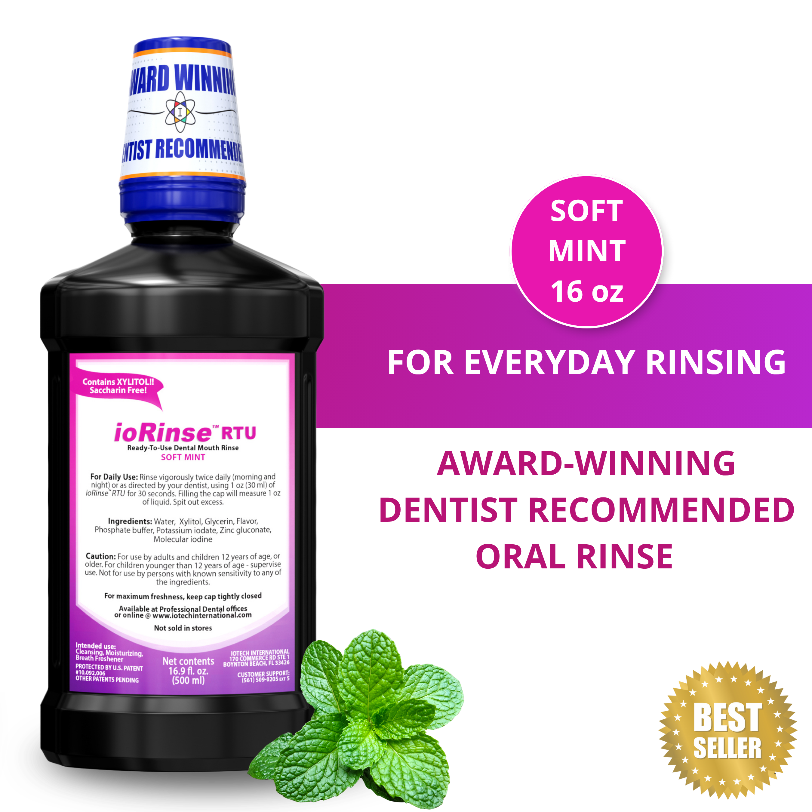 ioRinse RTU 软薄荷 500mL(图示旧版)包装参考图