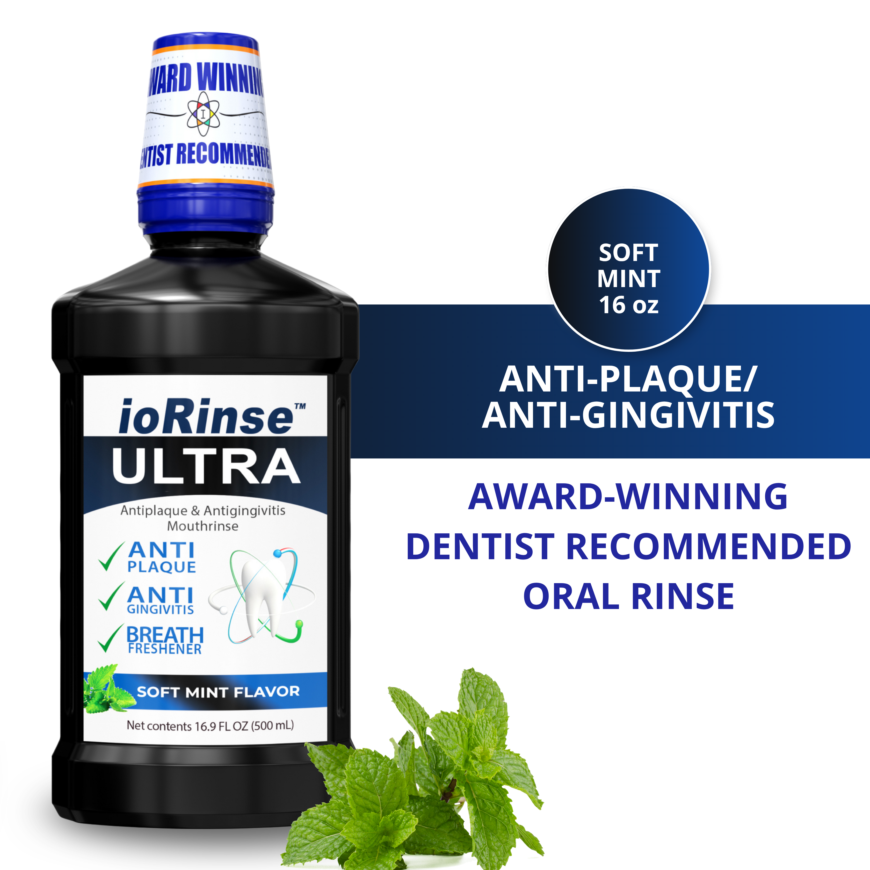 ioRinse Ultra 软薄荷 500mL(图示旧版)包装参考图